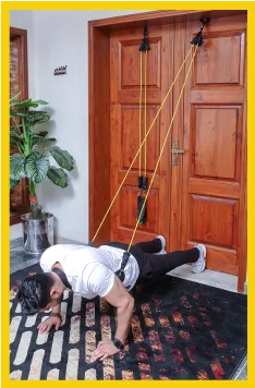 جهاز المقاومة الرياضي متعدد الاستعمالات مع تثبيت على الباب - Home Gym Resistance Bands