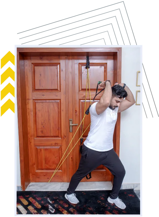 جهاز المقاومة الرياضي متعدد الاستعمالات مع تثبيت على الباب - Home Gym Resistance Bands